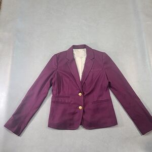 Banana Republic Purple Women's Blazer with Gold Buttons